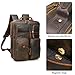 Polare 17.3 Inch Full Grain Leather Backpack for Men and Women Multi Pockets Business Travel Laptop Rucksack (Brown)