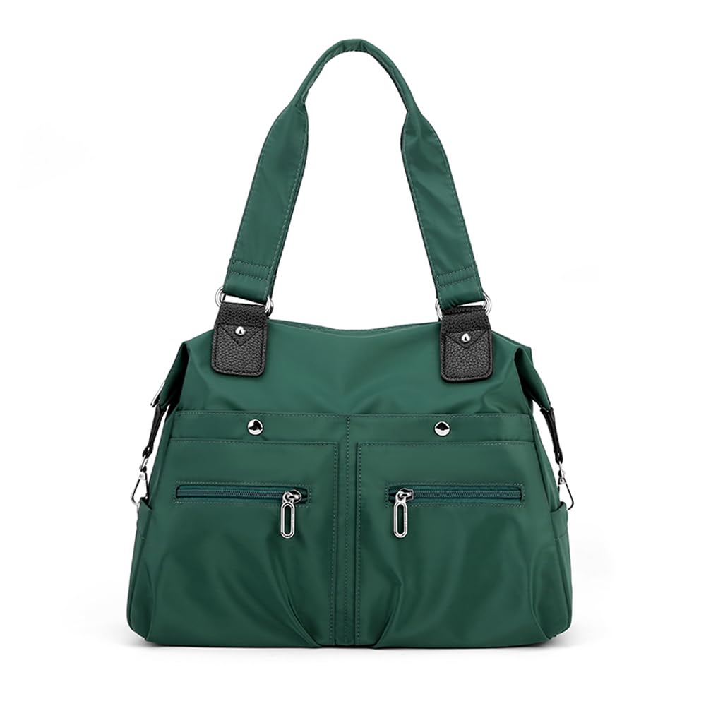 YANAIER Women's Tote Bag Multi Pocket Water resistant Nylon Handbag Purse Casual Travel Shoulder Bag Hobo Bag