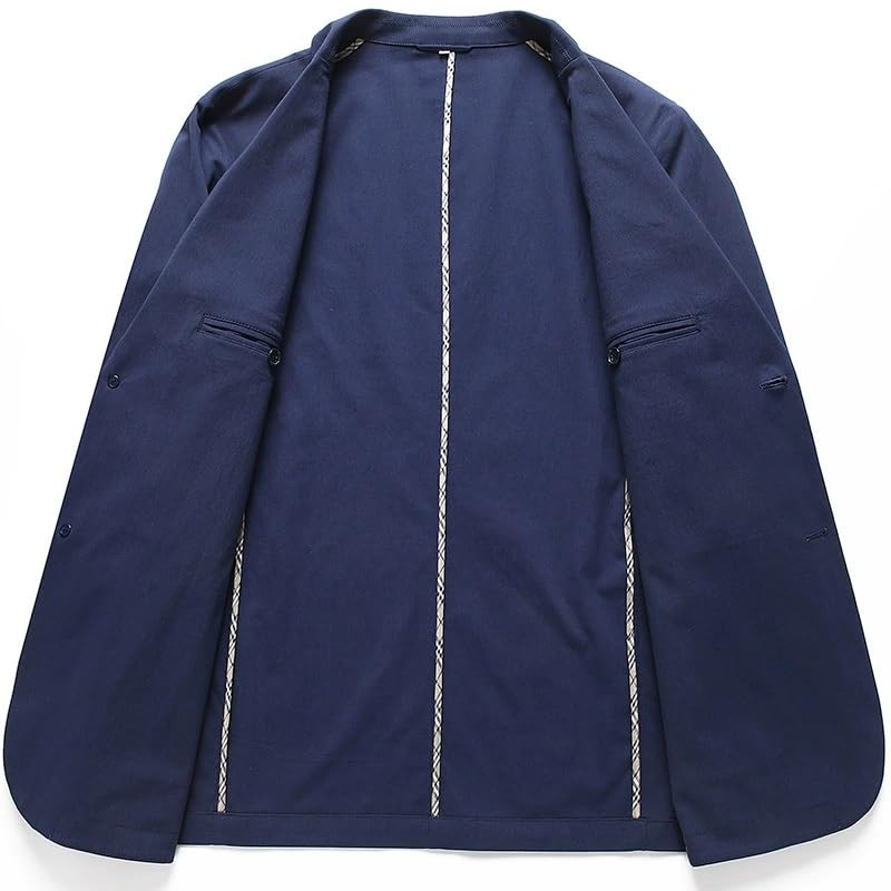 Men's Solid Color Slim Fit Lightweight Casual Sport Coat Spring Single Breasted Suit Jacket2