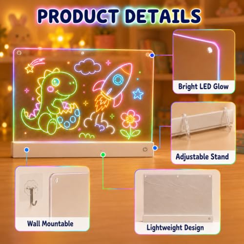 Regalo de cumpleaños ideal: Tablero de dibujo LED recargable 2