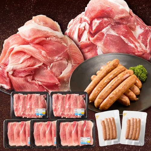 宮崎県産豚スライス(ウデ・モモ)&粗挽きウインナーセット合計2.43kg 肉 豚 豚肉 おかず 国産 ミヤチク