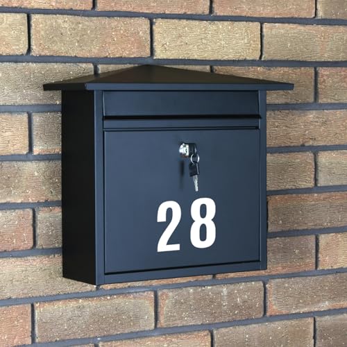 100 Stück Klebezahlen, 10 cm Wasserdichte Mailbox Nummern, Wetterfest Weiß Briefkasten Zahlen, Aufkleber Selbstklebendes 0–9 Reflektierende Vinyl Nummernaufkleber für Postkasten Schilder Hausnummern