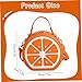 Imagen de AZIDWERYQ Bolso de fruta naranja PU lindo bolso naranja de forma redonda cruzado de moda de limón para mujeres niñas de fruta