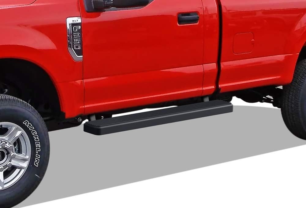 APS (Black 5 inches 304 Stainless Steel Running Boards Nerf Bars Side Steps Compatible with Ford F150 2015-2025 Regular Cab & F-250 F-350 Super Duty 2017-2025 5 Inches Stainless Steel Black