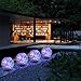 MLKNK Solar Globe Lights Outdoor Waterproof-Solar Balls-Solar Garden Lights-Orbs for Outside 2 Pack Cracked Glass Ball for Lawn Patio Yard Backyard Decorations