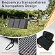 MHPOWOS 45W 18V Tragbares Solarpanel-Ladegerät mit USB-C, USB-A und DC-Ausgängen, IP67 Wasserdichte Faltbare Solarpanels mit Verstellbarem Ständer, Mini-Ladegerät für Smartphones, Wandern, Outdoor