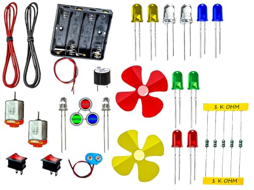 Image of Science Kit | 28 Components | Project Experiment Kit | Motor Fan Toy Set for Kids | Multicolor