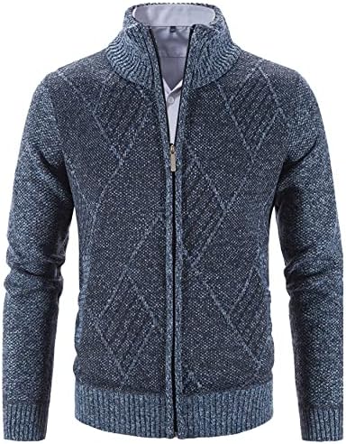 VtuAOL Men's Cardigan Sweaters Casual Full Zip Sweaters Knitted Cardigan with Pockets