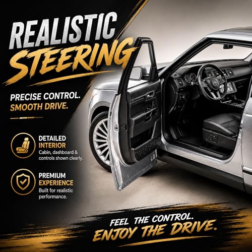 Image of GRAPHENE 1:32 Scale RR Pull Back Toy Car, Die Cast Metal Body SUV Model with Openable Doors, Light & Sound, Realistic Miniature Vehicle Toy for Kids Boys Girls (Grey)