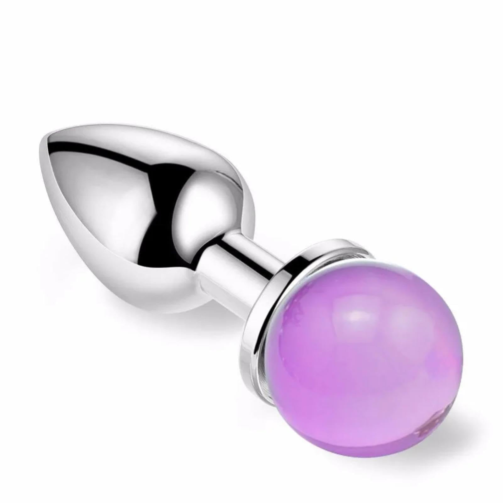 Amazon.com: Anal Butt Plug Anal Toys Small Size Colorful Glass Ball Dia  28mm Anal Plug Basic Beads Metal Butt Bullet Vibration Sex Toy for Men  Women : Health & Household