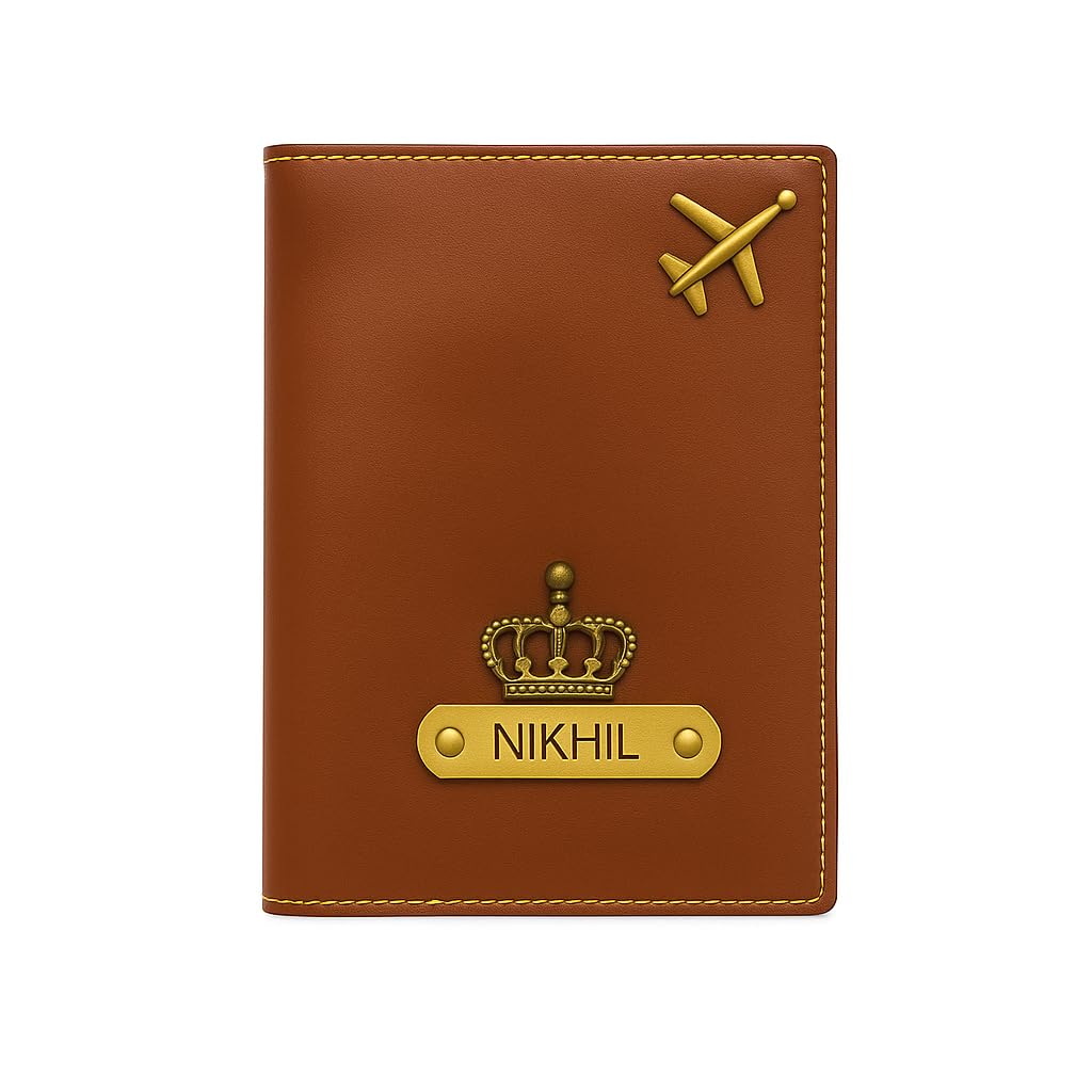 the unique gift studio Faux Vegan Leather Customized Passport Cover, Passport Holder for Men, Women & Kids - Travel Accessories Passport Wallet for Trips with Custom Name P008-picture-40