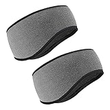 fascia per capelli invernale, roysmart headband sport fascia paraorecchie fascia elastica per running, sciare, uomo, donna - 2 pezzi