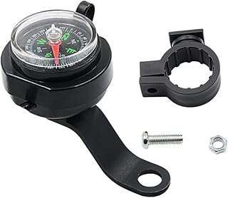 CHILDWEET Carregador De Motocicleta Calculadora De Distância Bússola Guiador De Motocicleta Bússola Carregador De Telefone Celular Guiador De Motocicleta Carregador De Telefone USB Abs