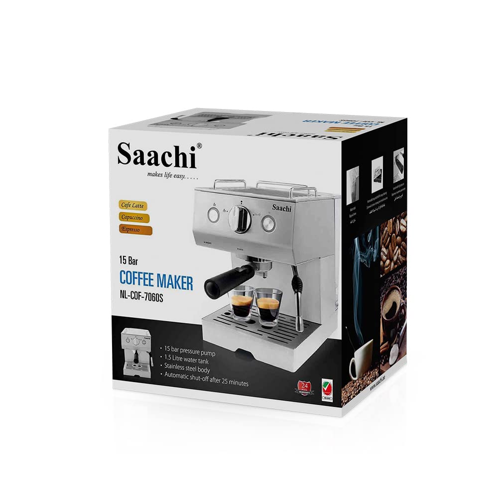 Saachi Espresso Machine NLCOF7060S With 15 Bar Automatic Steam