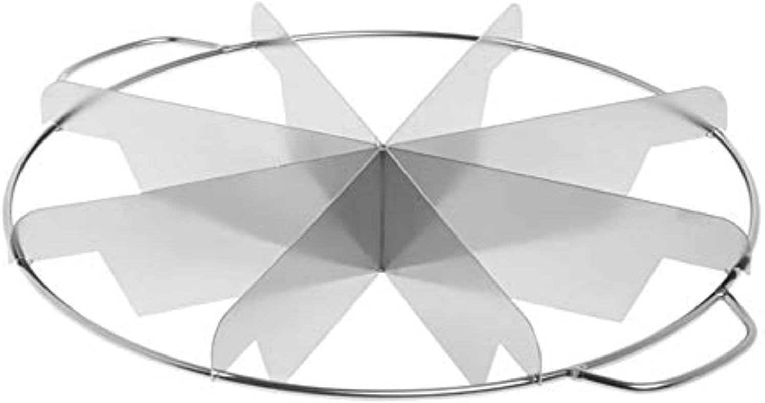8-Slice Pie Cutter Press, 18/8 Gauge Stainless Steel, Commercial Grade, Side-Handles (8-Slice Pie Cutter)