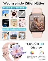 Smartwatch mit Telefonfunktion,Smartwatch für Damen Herren 1.85'' HD Screen – Ansicht 6