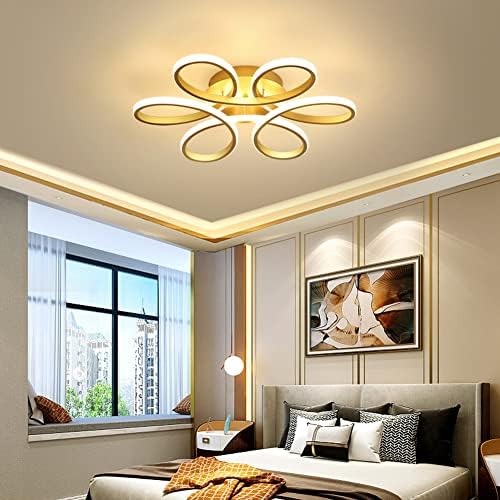 XEMQENER 65W Dimmable LED Ceiling Light with Remote Control, Modern Flush Mount Light Fixture for Living Room Bedroom Childrens Room(29, 2800K~6500K)