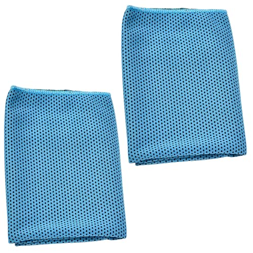 tiyiyok Toalla Gimnasio Hombre y Mujer, Pack de 2 Toallas Gimnasio Ultraligeras de Secado Rápido, Toalla Microfibra Refrescante para Deportes, Senderismo, Playa, Viajes (Azul Claro)