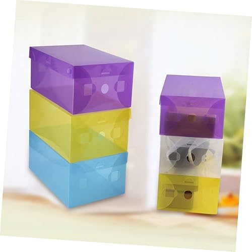Miniatura 3 de Zerodeko Cajas de zapatos Organizador Caja de zapatos Blanco Contenedor Chica Clamshell Cajas de zapatos transparentes