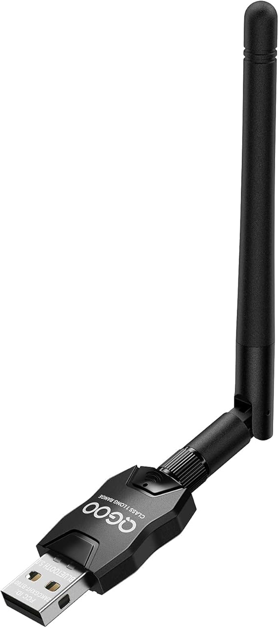 Long Range Class 1 Bluetooth Adapter, QGOO USB Bluetooth Adapter for PC