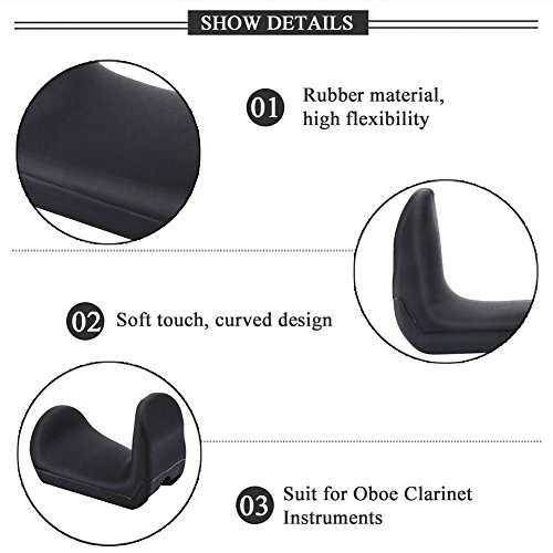 image for Vbestlife Rubber Clarinet Thumb Rest Cushion Protector 2pcs Comfortabl