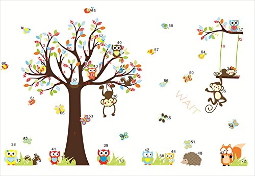 Fumetto Gufi Cute Scimmie Scoiattolo Bellissimo