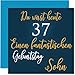 Produktbild Stuff4 37. Geburtstagskarte Sohn - Fantastischen - Alles Gute Zum Karte Geburtstag für 37 Jähriges Sohn von Mama Papa, Geschenke Mann, 145mm Siebenunddreißig Geburtstagsgeschenke Grußkarten