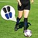 2 Pair Mini Shin Guards Soccer, Anti-Slip Miniature Shin Guards Small Protective Equipment Football Shin Guards Professional Shin Pads for Men Women Youth Boys Girls(Black, Blue)