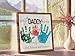 KindlyToys Custom Hands Down Best Dad Ever - Personalized Wooden Sign - Celebrate Dad with Handprints and Custom Message - Handmade Fathers Day Gift DD02