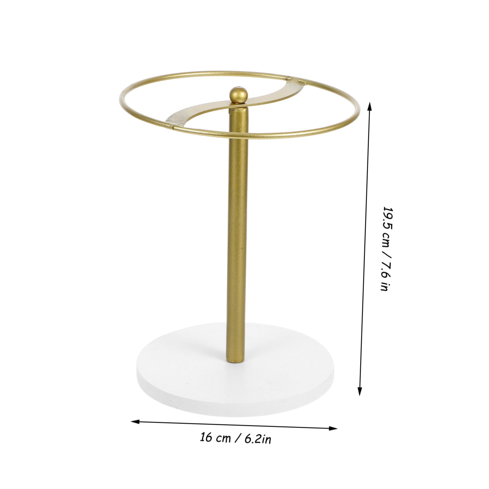 OUNONA Space-saving Metal Eyeglass Stand Rotating Sunglasses Organizer Wooden Base Glasses Holder for Bedroom