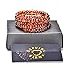 Genuine Baltic Amber Bracelet for Women - Made on Memory Wire - Handmade Natural Amber Beads Jewelry for Adult (Cognac)