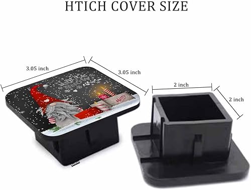 Miniatura 2 de Beabes Cubierta de tubo de enganche de receptor de gnomo de Navidad, cajas de regalo de velas de gnomo enano, cubiertas de enganche trasero de