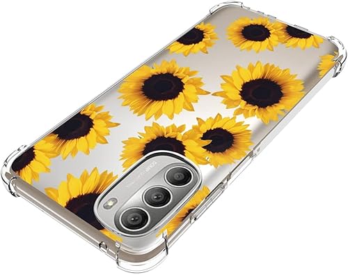 Miniatura 4 de Funda para Moto G 5G 2022, XT2213 XT2213-1 Linda funda, funda transparente y flexible de TPU de goma suave para Motorola Moto G 5G 2022 (girasol)