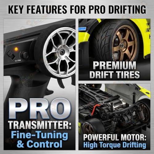 Image of TheLittleOnes 4x4 Rc Drifting Car - Rc Drift Cars High Speed Remote Control Drift Car 2.4GHz Remote Control Drift Stunt Off Road Cars 360 Rotation Toys For Kids & Adults Boys & Girls [HyperDrift X ]