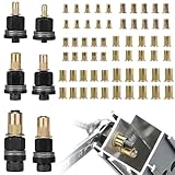 66 pezzi Rivettatrici Manuali di Teste Set, Inserto Filettato Rivettatrice Manuale Contiene 60 pezzi ciascuno di dadi M3/M4/M5/M6/M8/M10, Rivettatrice per Inserti Filettati Accessori Rivetti Filettati