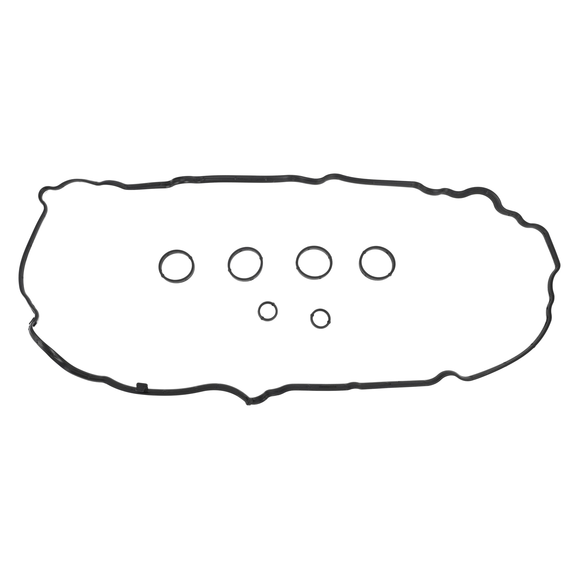 Guarnizione Coperchio Valvole, Guarnizione Coperchio Testata Valvola con Guarnizione Candele No.11127567877 per Mini Cooper Base, S 1.6L 2007 Nero, 1 Set.