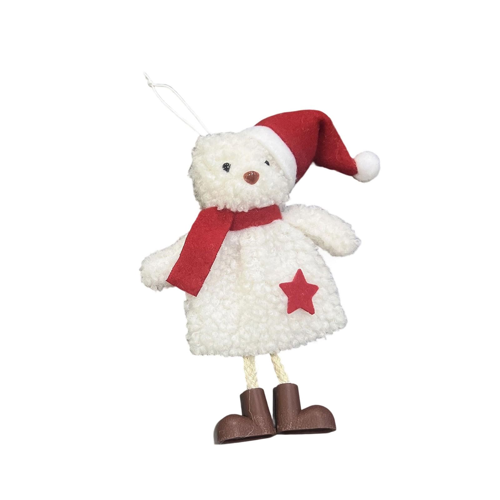 Elnwnnkc Christmas Ornament Santa Hat Bear Hanging Pendant Christmas Tree Decorations for Indoor Outdoor Decoration Santa Hat Bear Ornament