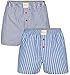 Produktbild Phil & Co. Berlin 2 Stück Herren Webboxer Boxershorts American Shorts Boxer Unterhosen gewebt kariert, Grösse:M, Farbe:Design 010