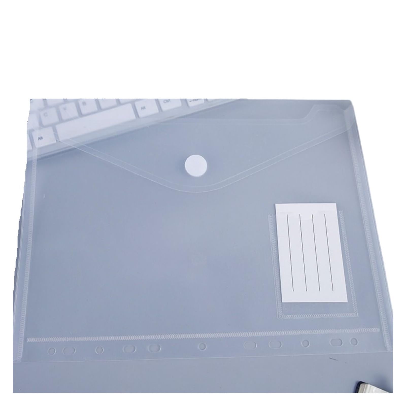 dossier plastique transparent, 20 portefeuilles transparents A4 avec trous for classeur à anneaux. Bureau Multi(White)