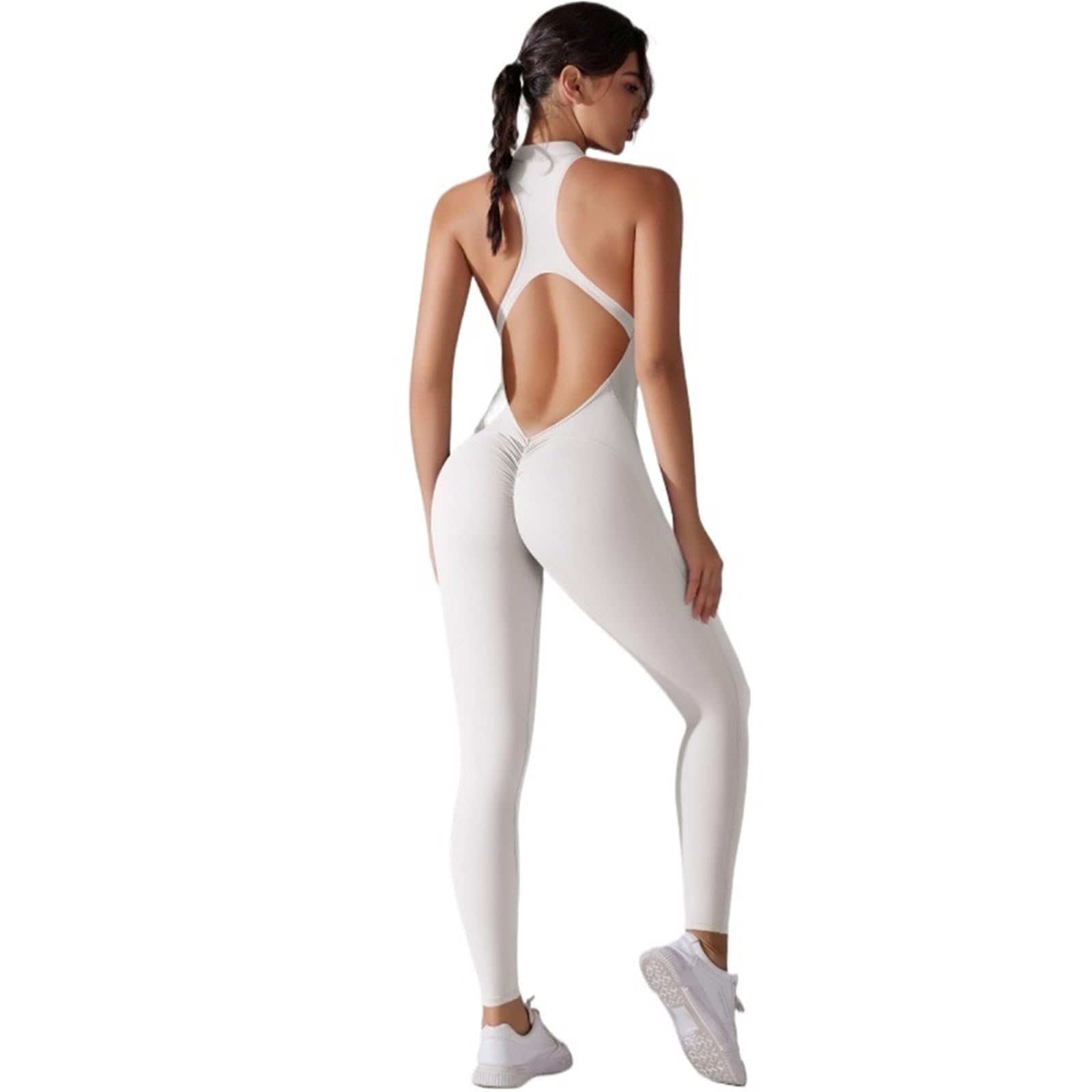 Mono de yoga ajustado una pieza con tacto nude for mujer 25