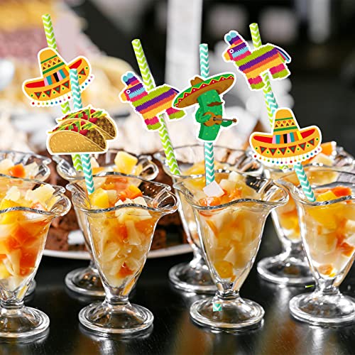 Set de 32 pitillos de papel decorativos para fiesta miniatura 6