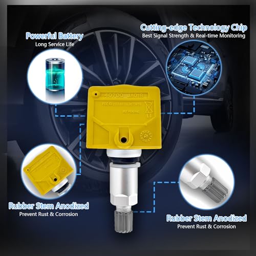 Set of 4 Pack,315Mhz TPMS Sensor 40700JA01B Tire Pressure Monitor System Compatible with Nissan Infiniti Suzuki Replace for 407001AA0B 40700CD001 40700JK01A 40700JA01B - Image 5