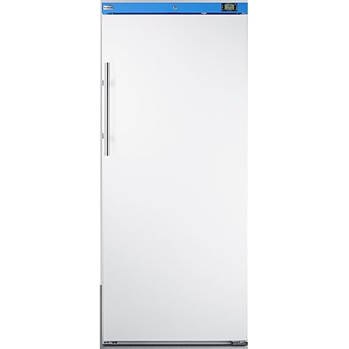 Summit Appliance AFM19WLHD 18 Cu.Ft. Upright Manual Defrost Freezer, White; Commercially Listed; -20 Degree C. Operation; LHD (Left-Hand Door Swing); CARB Compliant
