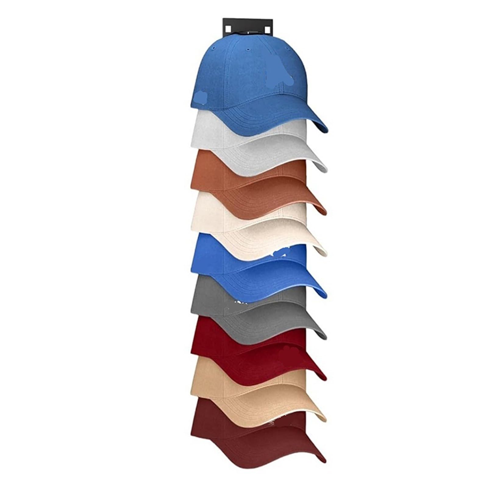 YAOHY Hat Organizer for Baseball Caps Hold, Hat Rack for Wall, Strong Adhesive Hats Storage Display Holder for Closet Door and Wall