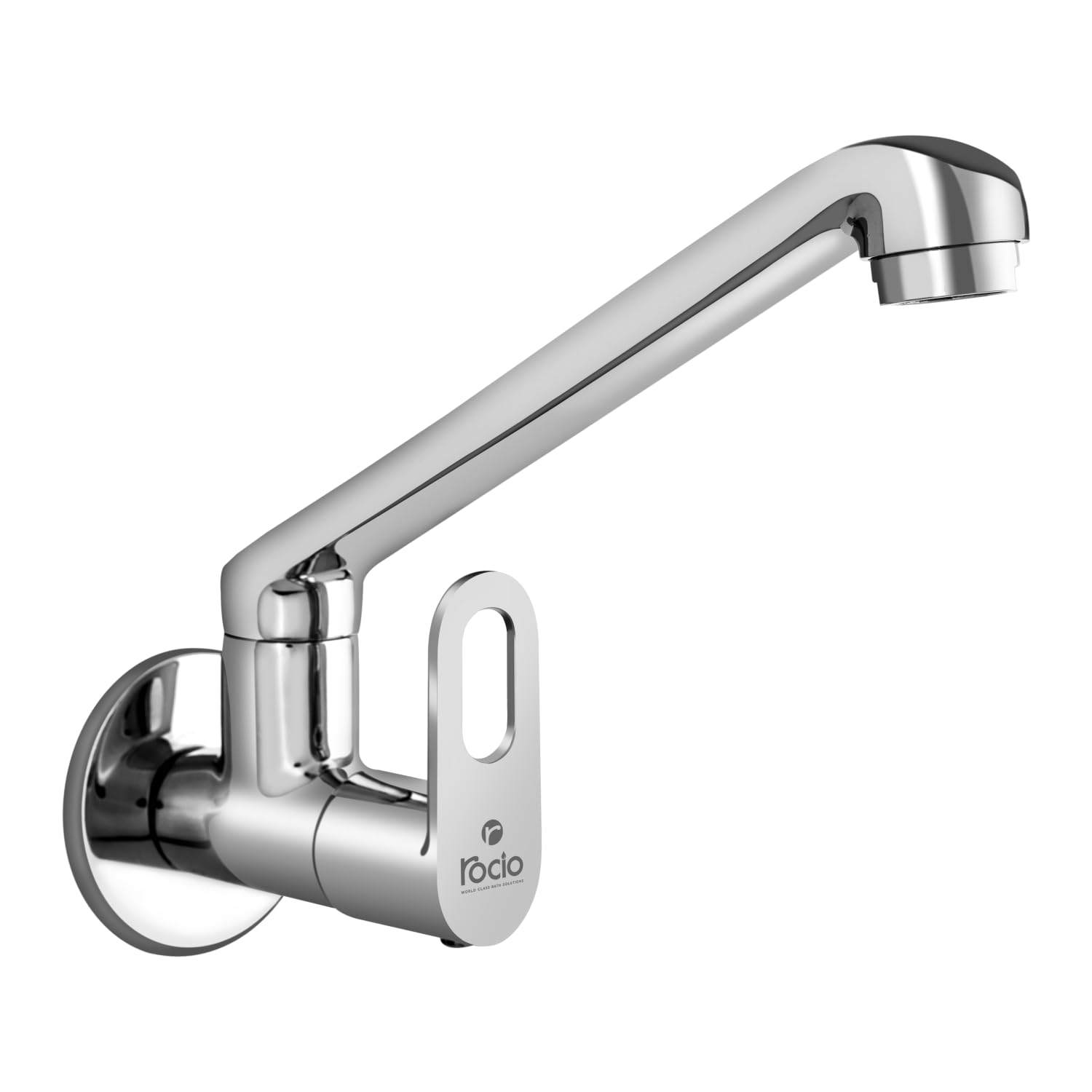 Rocio Dzire Brass Kitchen Sink Tap for Home, Wall Mounted with Brass Swivel Rotating Spout for Kitchen/Bathroom Wash Basin Sink with Flange Optimum Height Chrome Finish (B0CNTHR55Y) Amazon Price History, Amazon Price Tracker