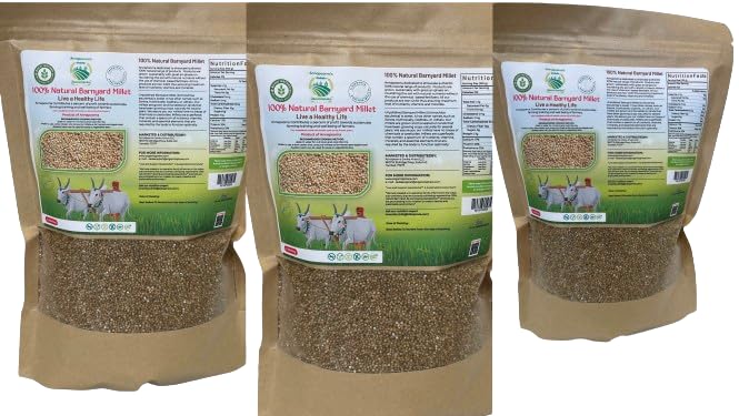 Annapoorna's 100% Natural Barnyard Millet - Buchi Method Processed (Unpolished)- rich in prebiotic free fiber, Vegan, Gluten-Free