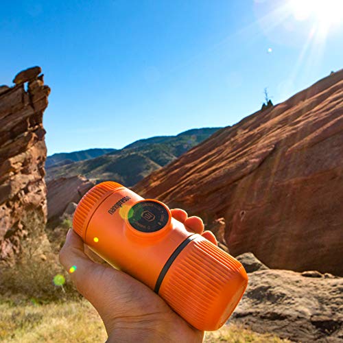 Wacaco Nanopresso Portable Espresso Maker, Upgrade Version Of Minipresso, 18 Bar Pressure, Small Travel Coffee Machine, Manually Operated, Perfect For Kitchen And Office, Orange #TOP5