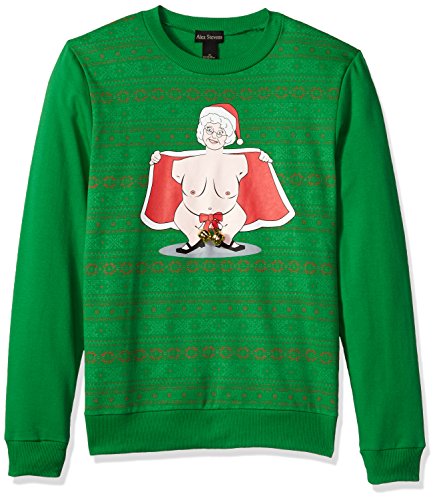 Alex Stevens Men's Jingle Balls Mrs. Klaus Ugly Christmas Sweater