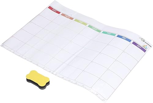 Fydun Monthly Plan Whiteboard Stickers SelF Adhesive Rewritable Flexible Whiteboard Stickers for Office Teaching Refrigerator Wide Range of Uses