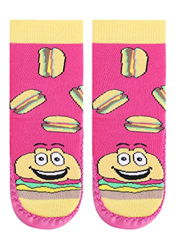 Marilyn Girls Non Skid Slipper Socks Leather Sole Moccasin2